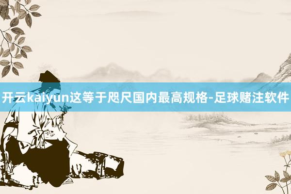 开云kaiyun这等于咫尺国内最高规格-足球赌注软件