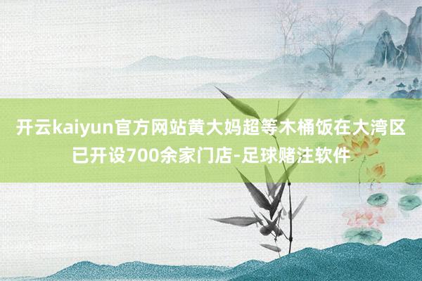 开云kaiyun官方网站黄大妈超等木桶饭在大湾区已开设700余家门店-足球赌注软件