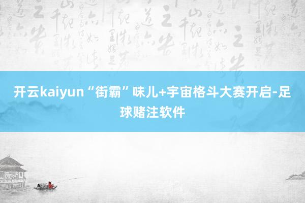 开云kaiyun“街霸”味儿+宇宙格斗大赛开启-足球赌注软件